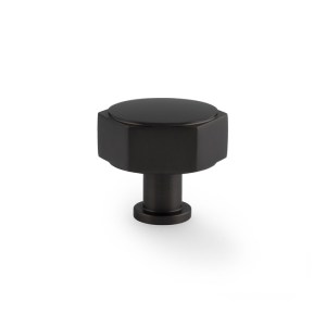 ALEXANDER & WILKSĀ® vesper hex cabinet knob 40mm black