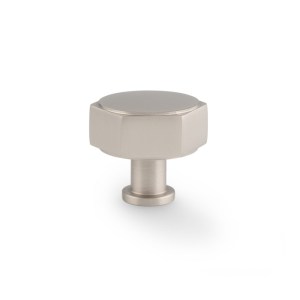 ALEXANDER & WILKSĀ® vesper hex cabinet knob 40mm satin nickel