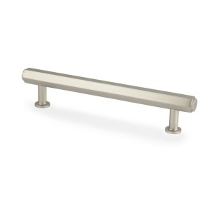 ALEXANDER & WILKSĀ® vesper hex bar cabinet pull 128mm c/c satin nickel