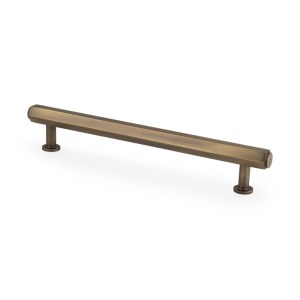ALEXANDER & WILKSĀ® vesper hex bar cabinet pull 160mm c/c antique brass