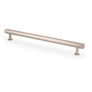 ALEXANDER & WILKSĀ® vesper hex bar cabinet pull 224mm c/c satin nickel