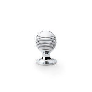 ALEXANDER & WILKSĀ® alexander & wilks caesar cupboard knob 25mm on round rose polished chrome