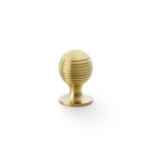 ALEXANDER & WILKSĀ® alexander & wilks caesar cupboard knob 25mm on round rose satin brass pvd