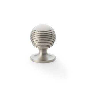 ALEXANDER & WILKSĀ® alexander & wilks caesar cupboard knob 32mm on round rose satin nickel