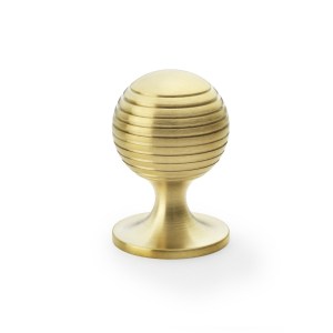 ALEXANDER & WILKSĀ® alexander & wilks caesar cupboard knob 38mm on round rose satin brass pvd