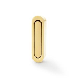 ALEXANDER & WILKSĀ® sliding door edge pull radius pvd satin brass