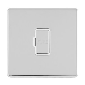 EUROLITEĀ® Concealed 3mm 13Amp Unswitched Fuse Spur - Polished Chrome (White)