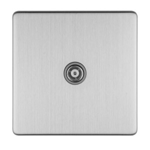 EUROLITEĀ® Concealed 3mm 2 Gang Isolated Tv - Stainless Steel (Grey)
