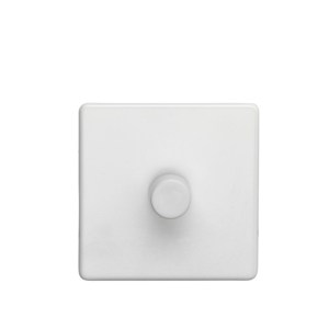 EUROLITEĀ® Concealed 3mm 1 Gang Dimmer - Matt White (White)