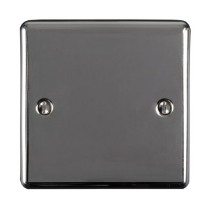 EUROLITE® Enhance Decorative Single Blank Plate - Black Nickel (Black)