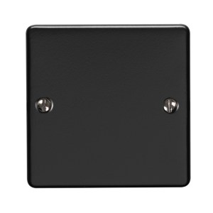 EUROLITE® Enhance Decorative Single Blank Plate - Matt Black (Black)