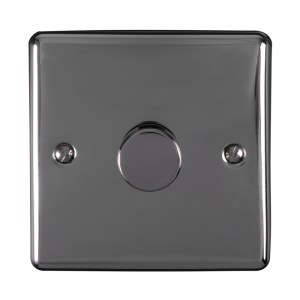 EUROLITEĀ® Enhance Decorative 1 Gang Dimmer - Black Nickel (Black)