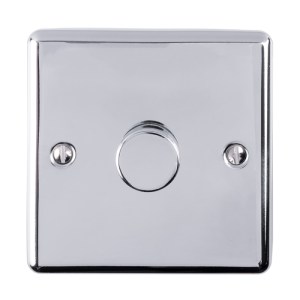EUROLITEĀ® Enhance Decorative 1 Gang Dimmer - Polished Chrome (Enhance)