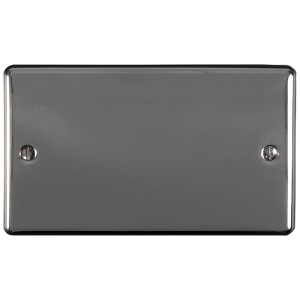 EUROLITE® Enhance Decorative Double Blank Plate - Black Nickel (Black)
