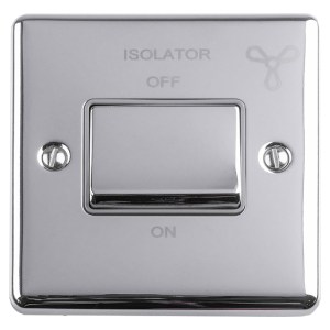 EUROLITE® Enhance Decorative Fan Switch - Polished Chrome (GREY)