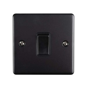 EUROLITEĀ® Enhance Decorative Intermediate Switch - Matt Black (Black)