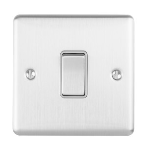 EUROLITEĀ® Enhance Decorative Intermediate Switch - Satin Stainless (Grey)
