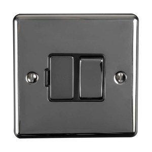 EUROLITEĀ® Enhance Decorative Switched Fuse Spur - Black Nickel (Black)