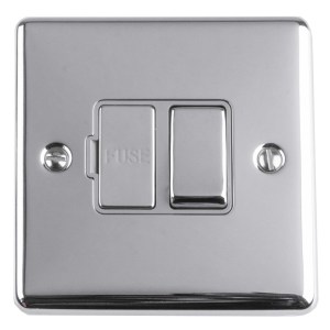 EUROLITEĀ® Enhance Decorative Switched Fuse Spur - Polished Chrome (GREY)