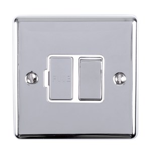 EUROLITEĀ® Enhance Decorative Switched Fuse Spur - Polished Chrome (White)