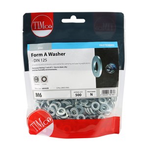 TIMCO Form A Washers DIN125-A Silver - M6
