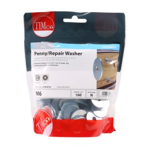 TIMCO Penny / Repair Washers DIN9054 Silver - M6 x 25