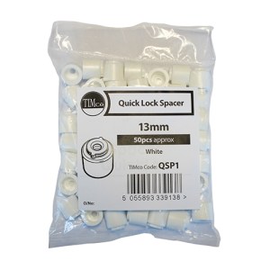 Quick Lock Pipe Clip Spacers White - 13mm