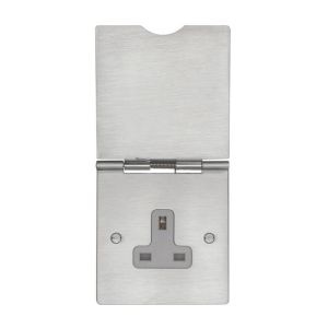 EUROLITEĀ® Utility 1 Gang Floor Socket - Grey