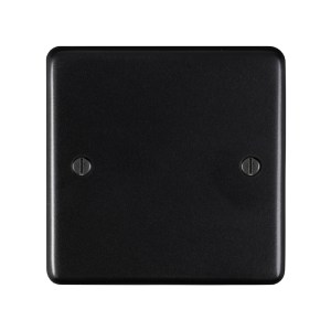 EUROLITE® Stainless steel Single Blank Plate - Matt Black (Black)