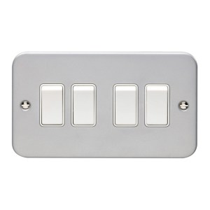 EUROLITEĀ® Utility 4 Gang Switch - Grey