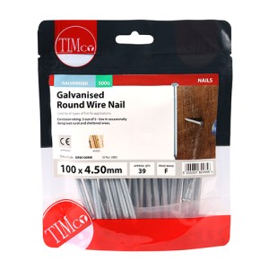 TIMCO Round Wire Nails Galvanised - 100 x 4.50