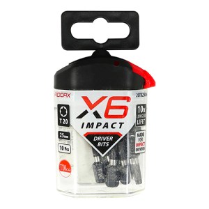 TIMCO X6 Impact TX Drive Driver Bit - TX20 x 25