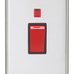 EUROLITEĀ® Stainless steel 45Amp Switch With Neon Indicator - Polished Stainless Steel (Black)