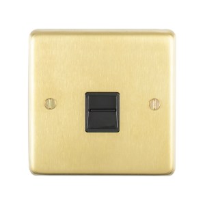 EUROLITEĀ® Stainless steel Telephone Slave - Satin Brass (Black)