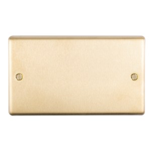 EUROLITE® Stainless steel Double Blank Plate - Satin Brass (Black)