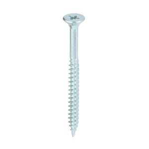 TIMCO Twin-Threaded Countersunk Silver Woodscrews - 8 x 2