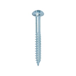 TIMCO Twin-Threaded Round Head Silver Woodscrews - 12 x 2