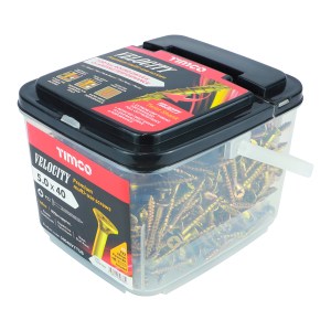 TIMCO Velocity Premium Multi-Use Countersunk Gold Woodscrews - 5.0 x 40