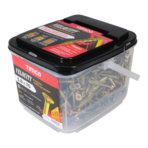 TIMCO Velocity Premium Multi-Use Countersunk Gold Woodscrews - 5.0 x 70