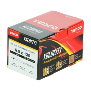 TIMCO Velocity Premium Multi-Use Countersunk Gold Woodscrews - 6.0 x 130