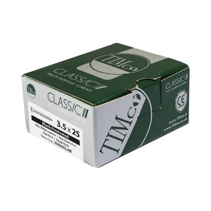 TIMCO Classic Multi-Purpose Countersunk Black Woodscrews - 3.5 x 25