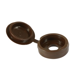 TIMCO Hinged Screw Caps Large Brown - To fit 5.0 to 6.0 Screw