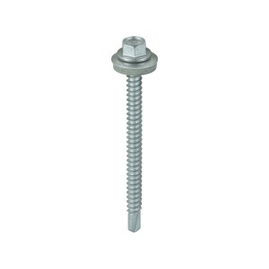 TIMCO Self-Drilling Light Section Screws Exterior Silver with EPDM Washer - 5.5 x 70