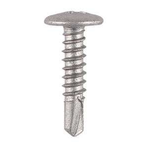 TIMCO Self-Drilling Metal Framing Low Profile Wafer Head Exterior Silver Screws - 4.8 x 22