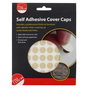 TIMCO Self-Adhesive Screw Cover Caps Maple - 13mm