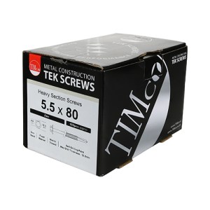 TIMCO Self-Drilling Heavy Section Silver Screws with EPDM Washer - 5.5 x 32
