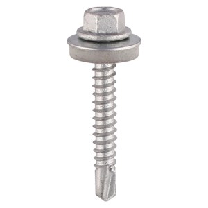 TIMCO Self-Drilling Light Section Screws Exterior Silver with EPDM Washer - 5.5 x 25