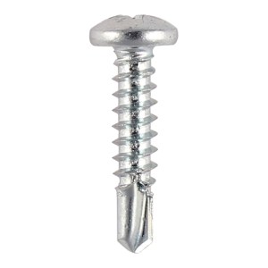 TIMCO Self-Drilling Metal Framing Pan Head Silver Screws - 6 x 1