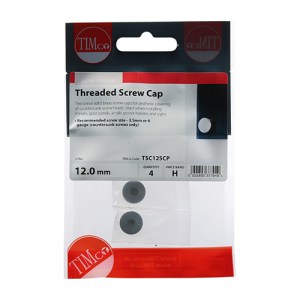 TIMCO Threaded Screw Caps Solid Brass Satin Chrome - 12mm