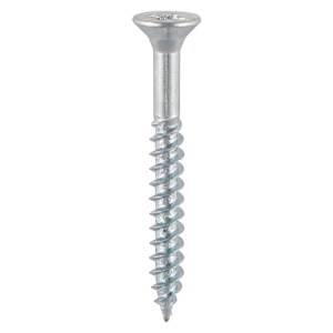 TIMCO Twin-Threaded Countersunk Silver Woodscrews - 10 x 1 1/4